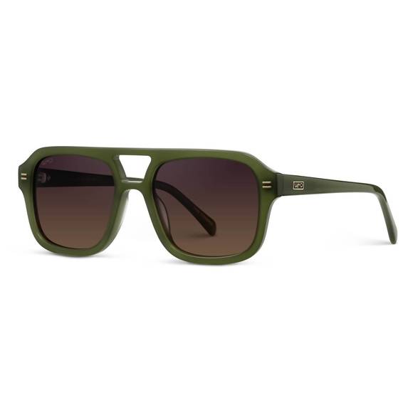 NEW WMP EYEWEAR women's sydney bold retro aviator sunglasses in green - Picture 1 of 4